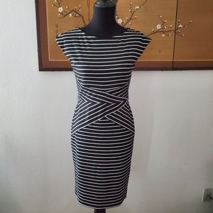 WHBM striped ponte dress